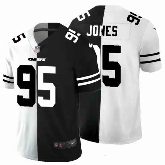 Kansas City Chiefs 95 Chris Jones Men Black V White Peace Split Nike Vapor Untouchable Limited NFL Jersey